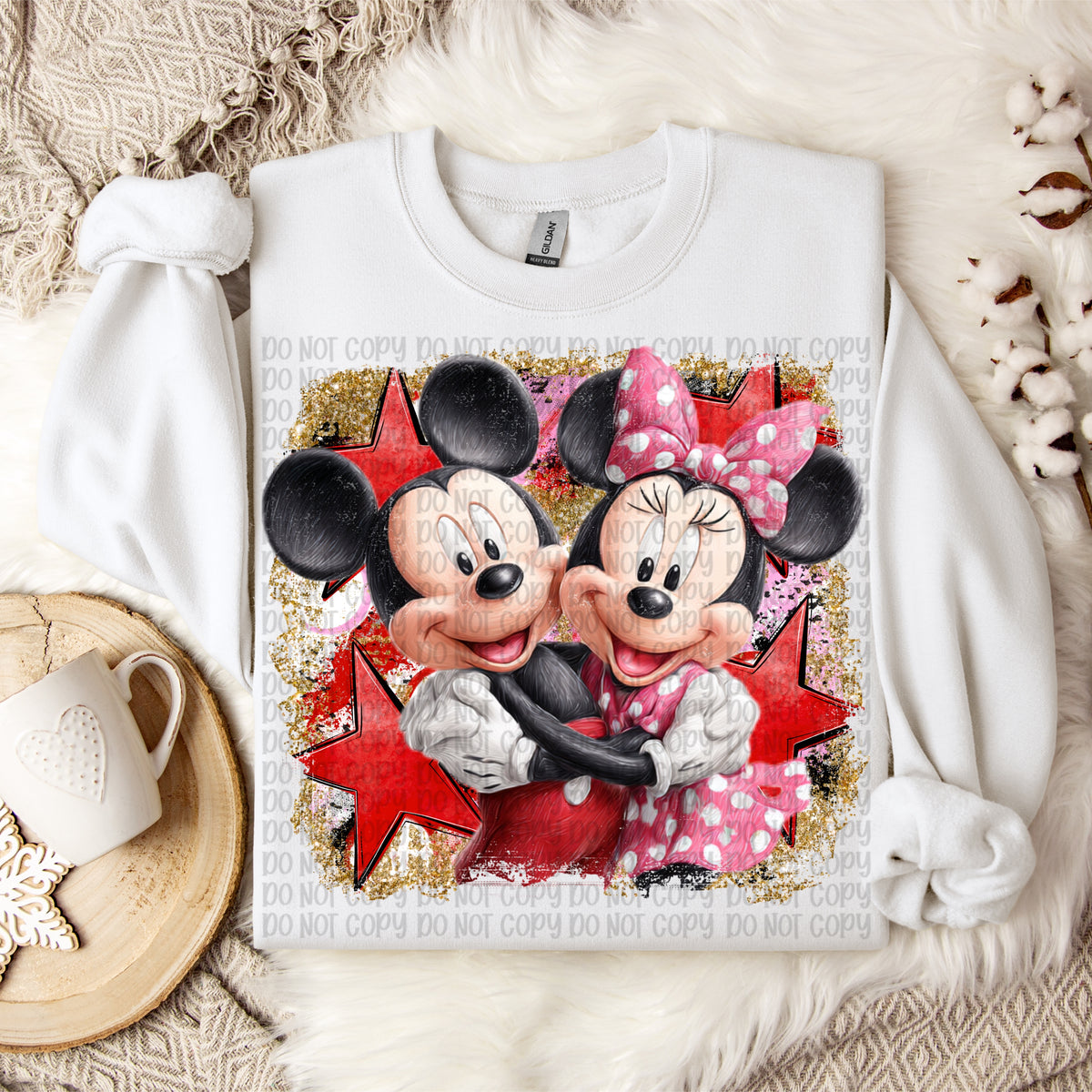 Boy and girl mouse red stars (VP) DTF transfer