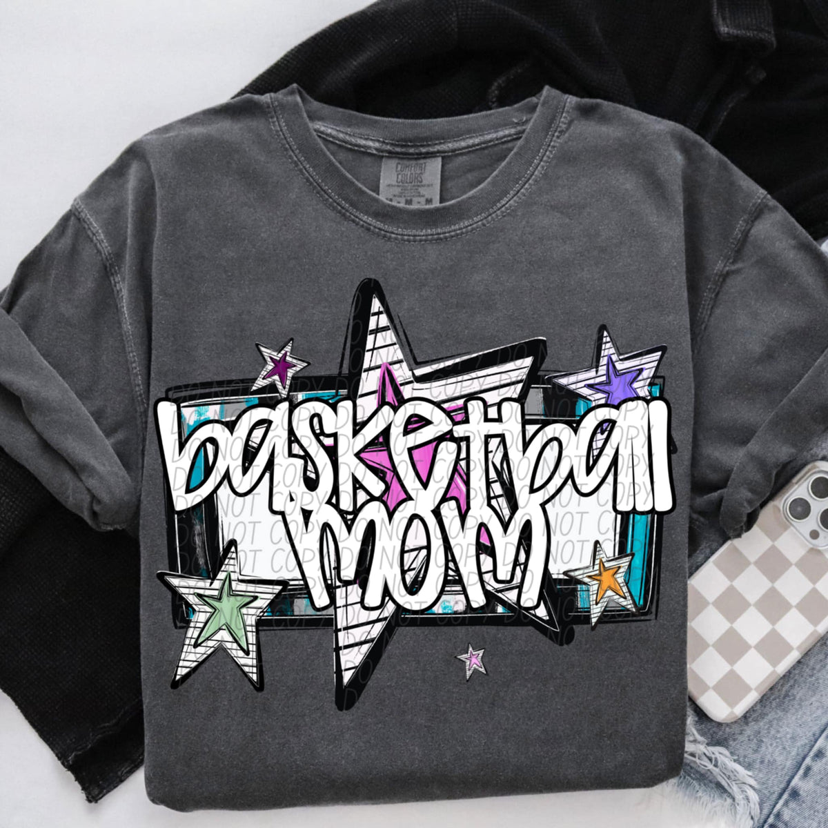 Basketball mom stars (CITY) 85445 DTF transfer