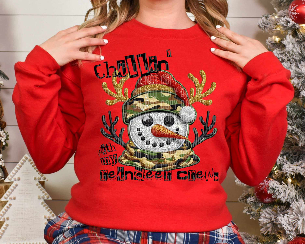 Chillin with my reindeer crew (caplinger) 65100 DTF transfer