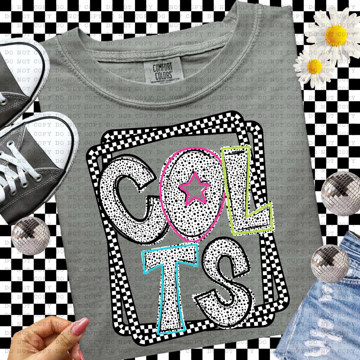 Colts Dalmatian filled mascots (ECHT) 55135 DTF transfer