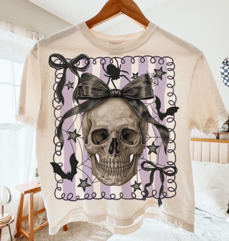 Skull Bow Frame DTF transfers