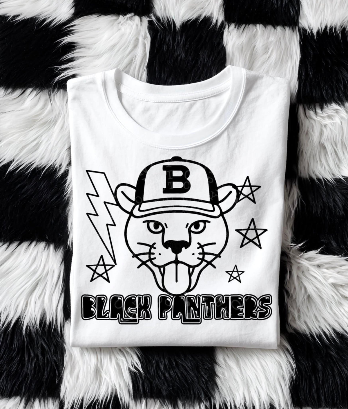 Black Panthers mascot BLACK (C’s) DTF transfer