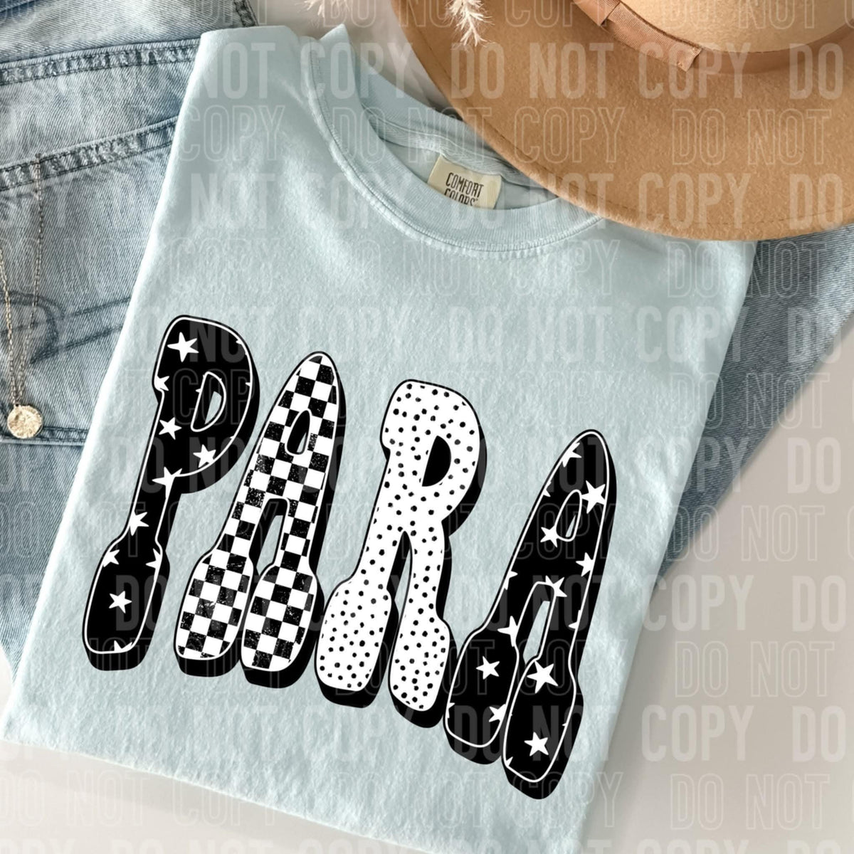 Para black and white (SBB) 109881 DTF transfer