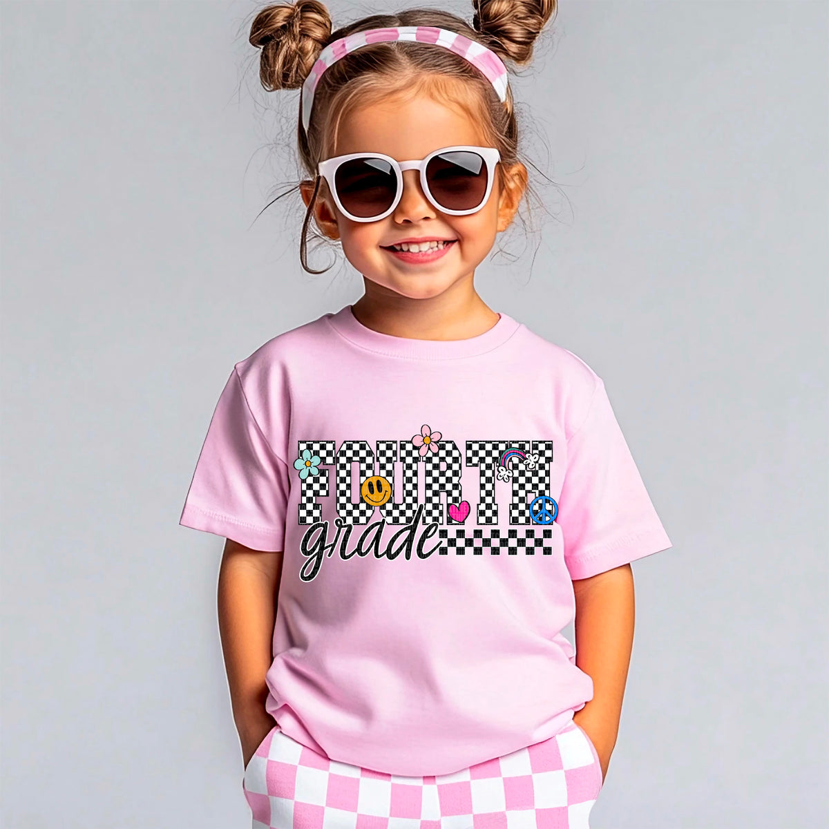 Fourth grade checkered 95147 DTF transfer