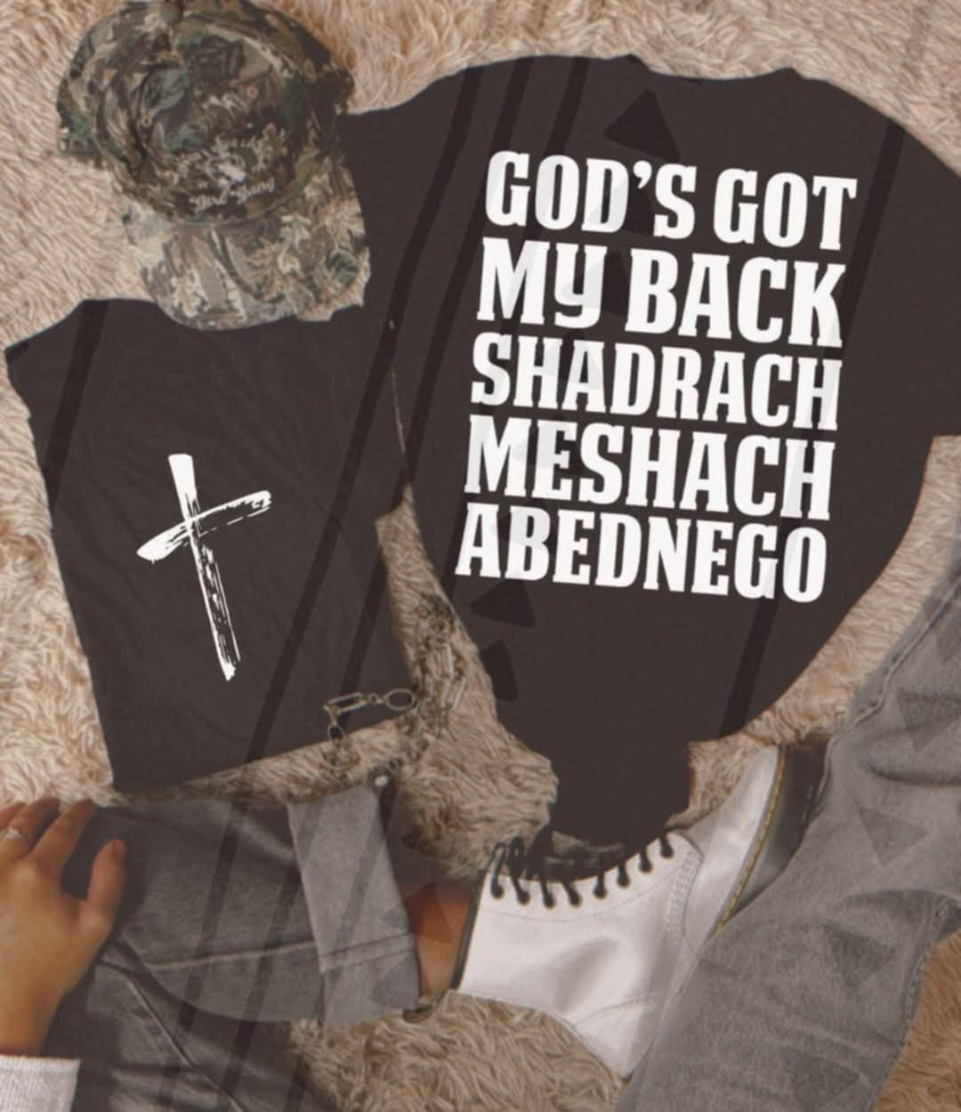 Gods got my back WHITE BACK (TGG) 92459 DTF transfer