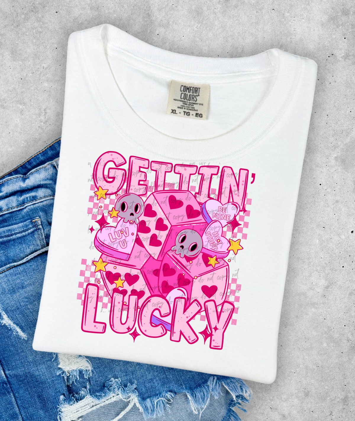 Gettin lucky 56389 DTF transfers