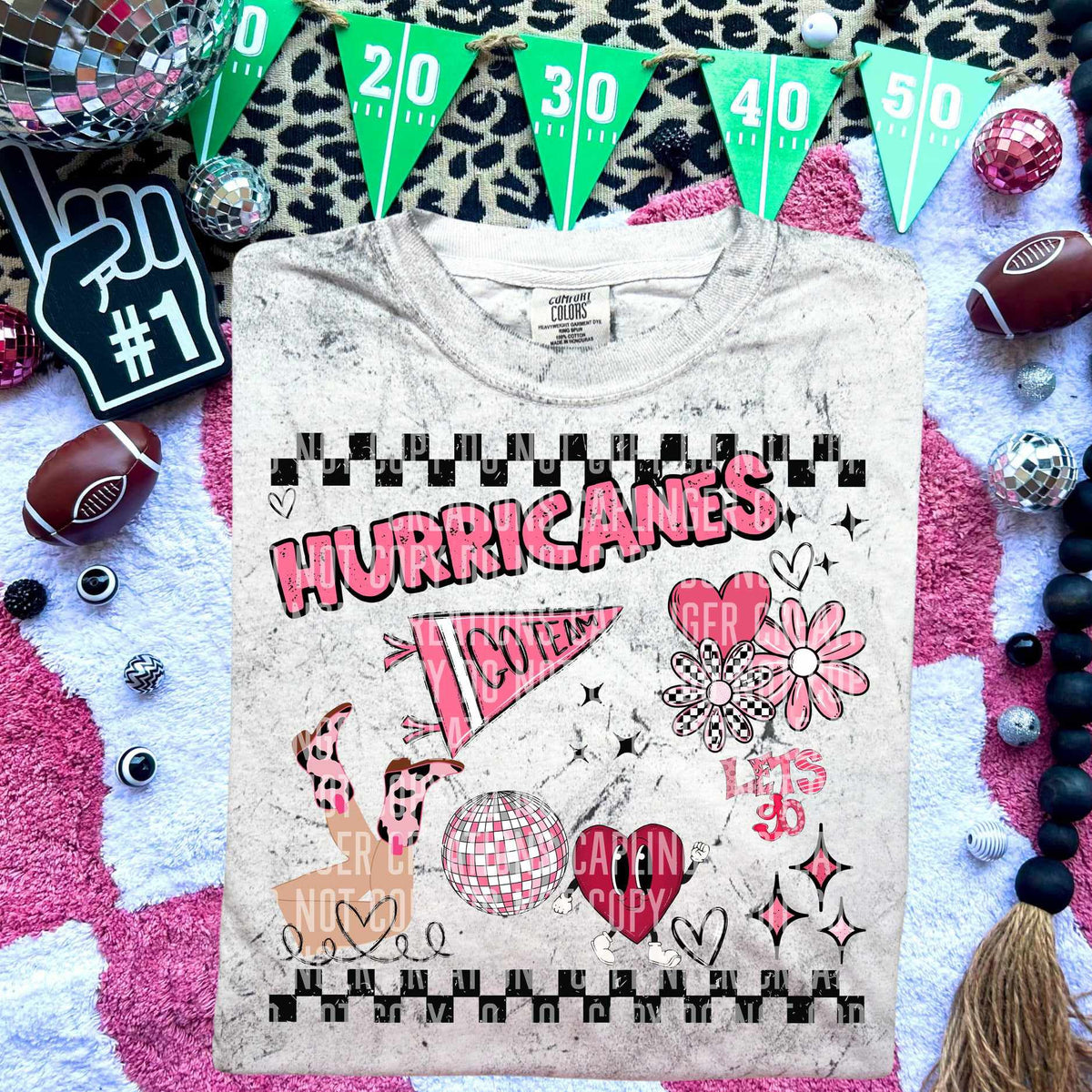 Hurricanes groovy collage (caplinger) 73198 DTF transfer