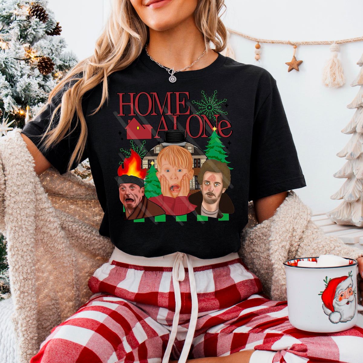 Alone Christmas DTF transfer