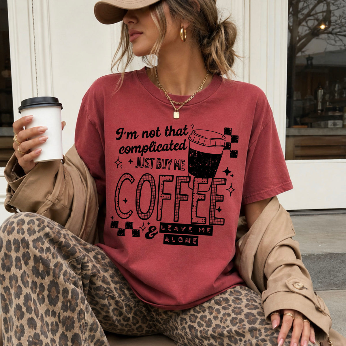 I’m not complicated coffee (black) (CSC) DTF Transfer