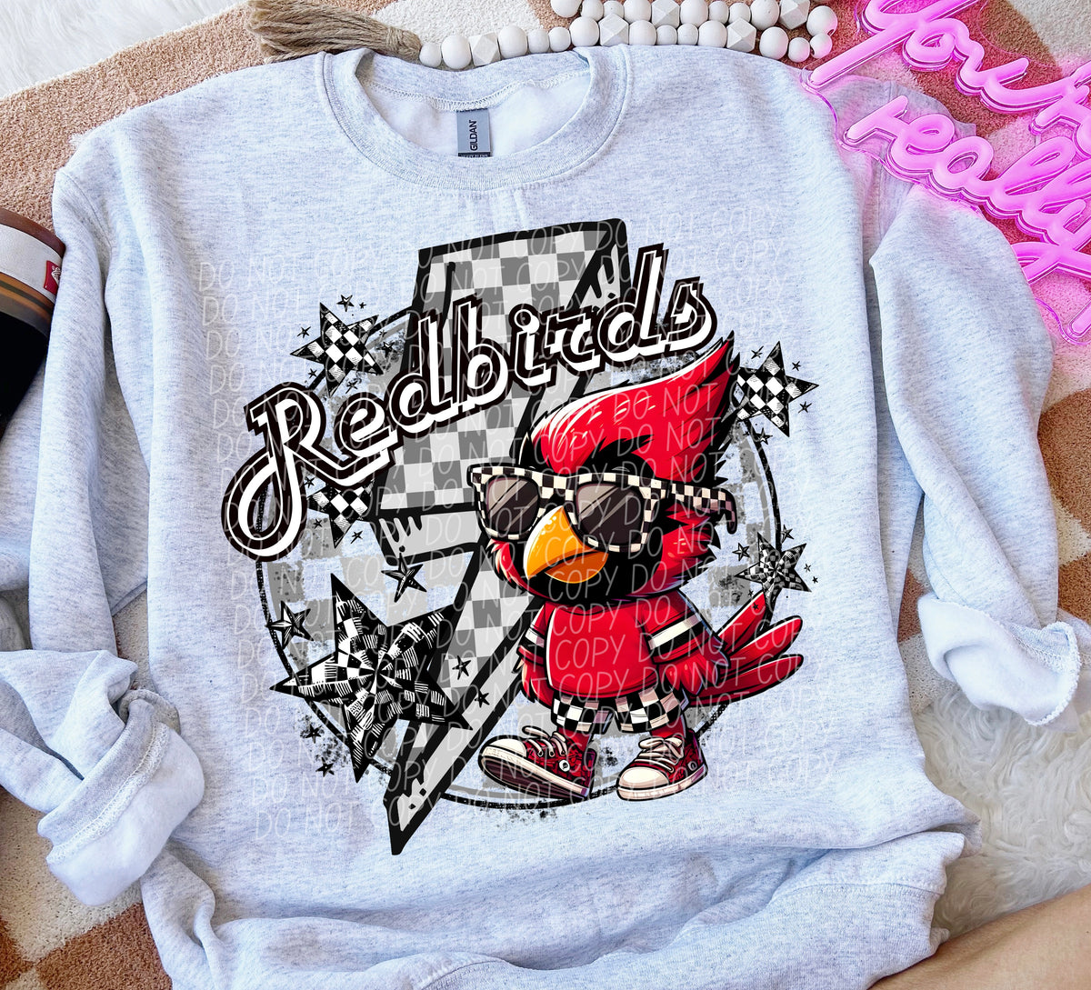 Welcome to our house redbirds (red head red shirt) 49334 DTF TRANSERS