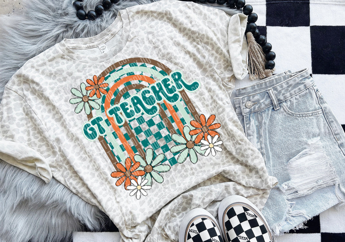 Floral Arch GT Teacher 49327 DTF TRANSERS