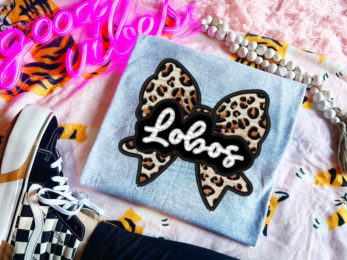 Lobos Faux Embroidery Bow 30494 DTF transfer