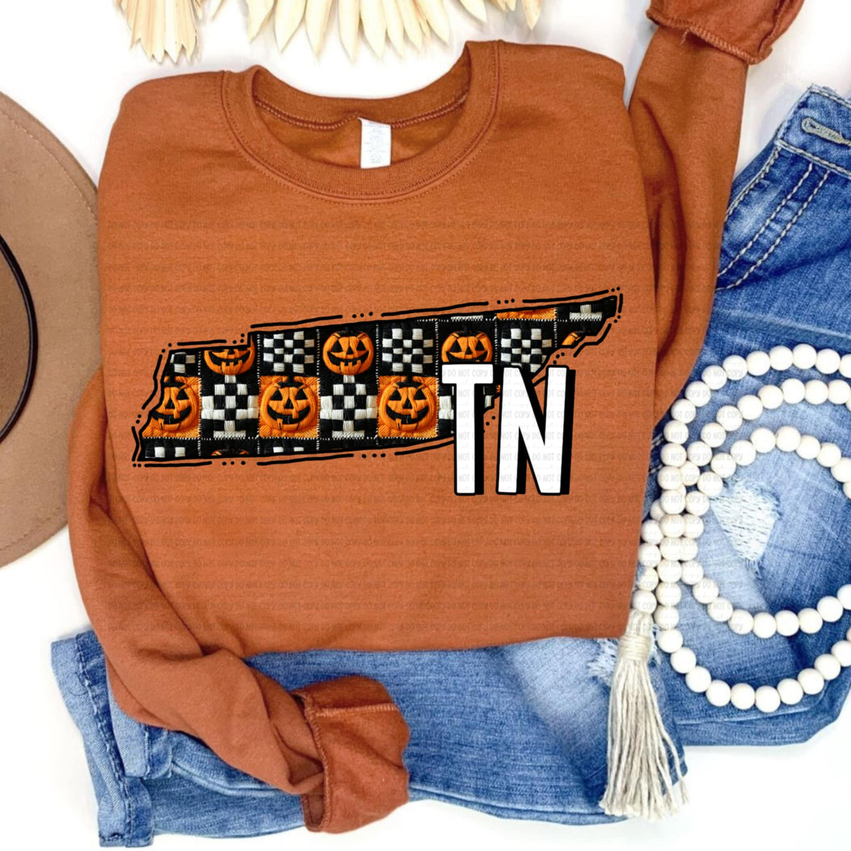 Tennessee pumpkin checker REVEL DTF transfer
