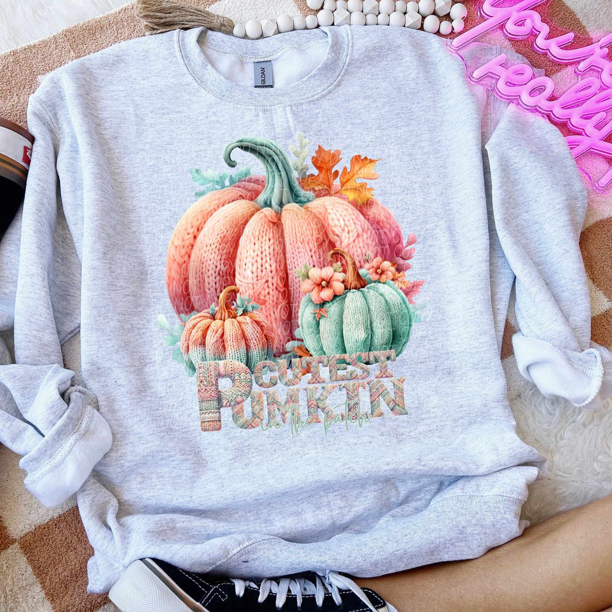 Cutest pumpkin crocheted pumpkins (CITY) 44364 DTF transfer