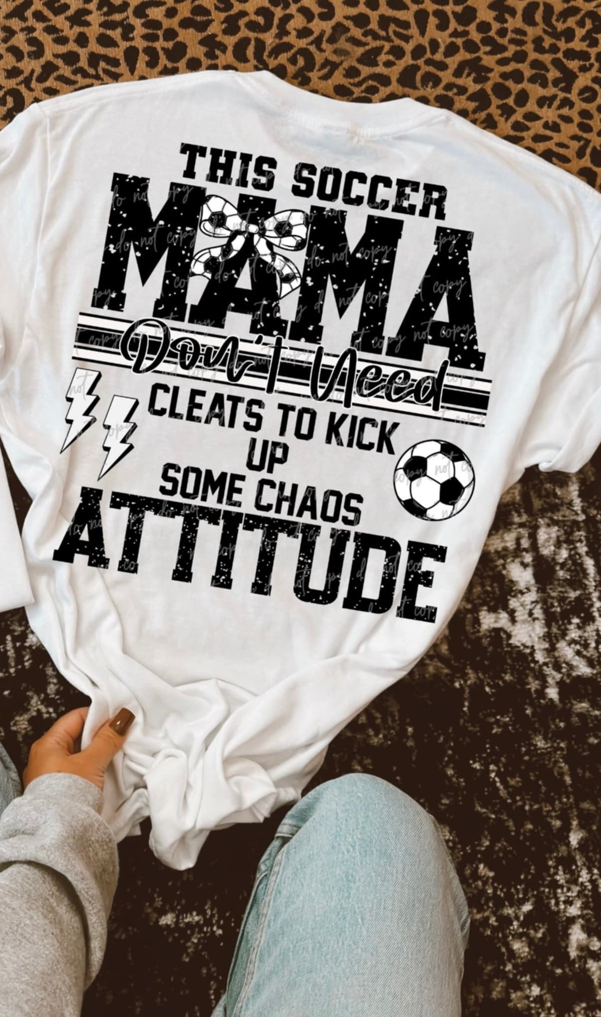 This soccer mama don’t need cleats to kick up some chaos attitude BOW (VIRGO) 90609 DTF transfer