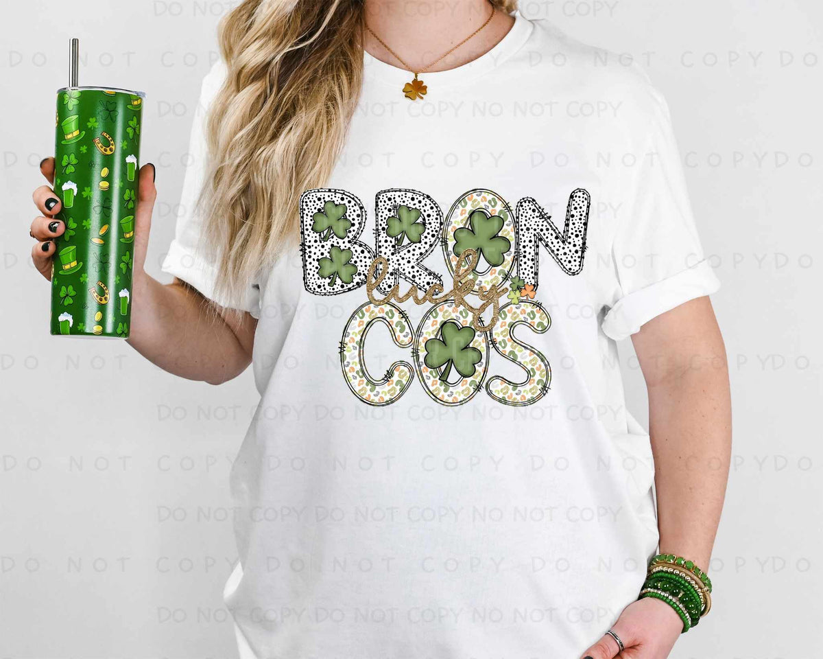 Lucky broncos st Patrick patterns (caplinger) 82468 DTF transfer