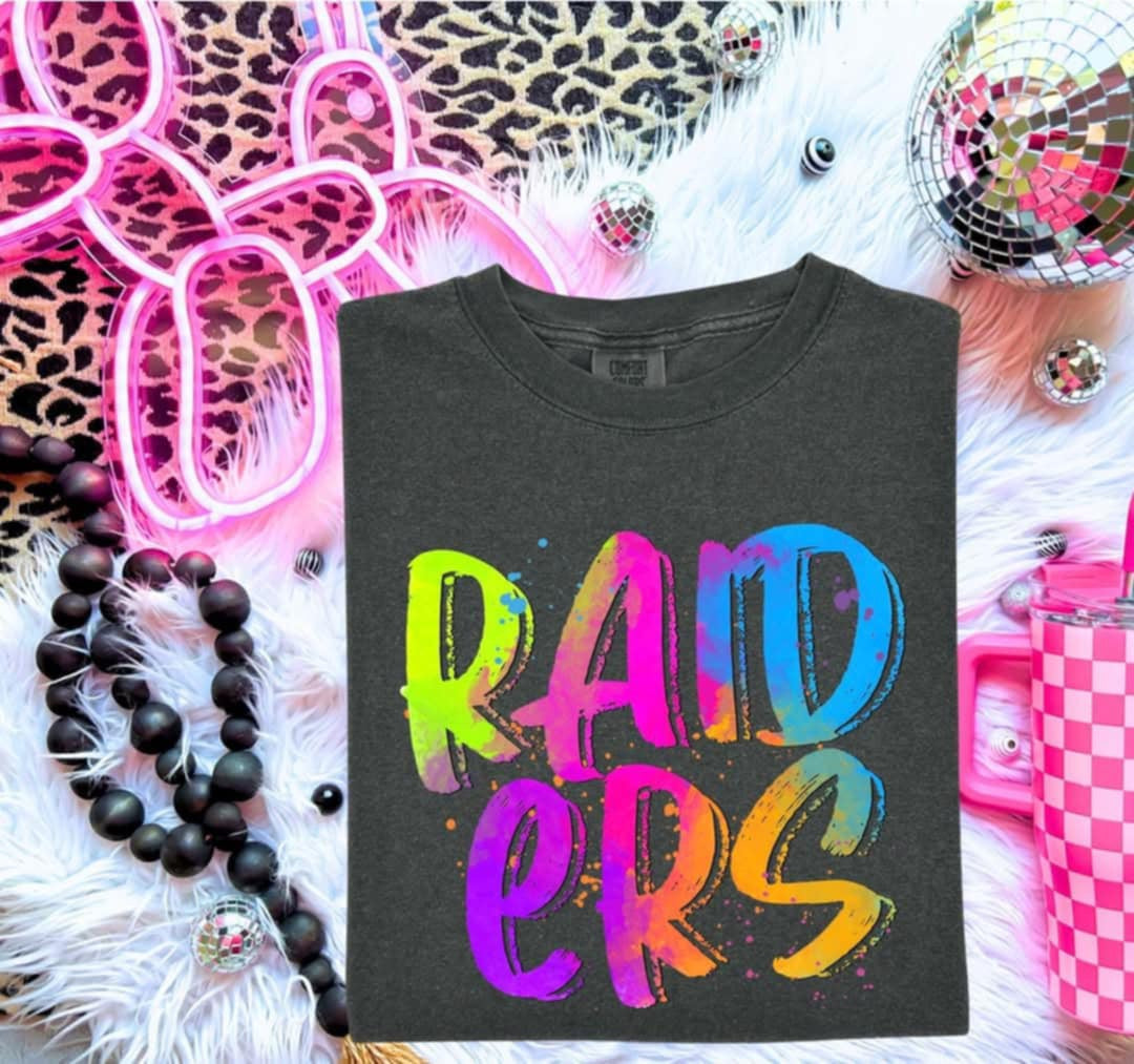 Raiders Neon Splatter (S&G) 100031 DTF transfer