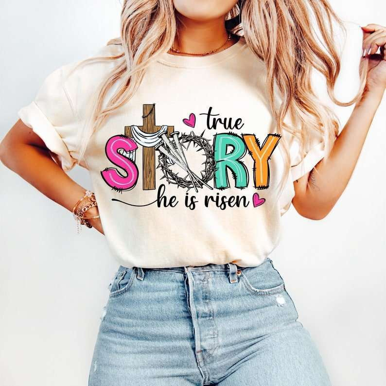 True story he is risen 80230 DTF transfer