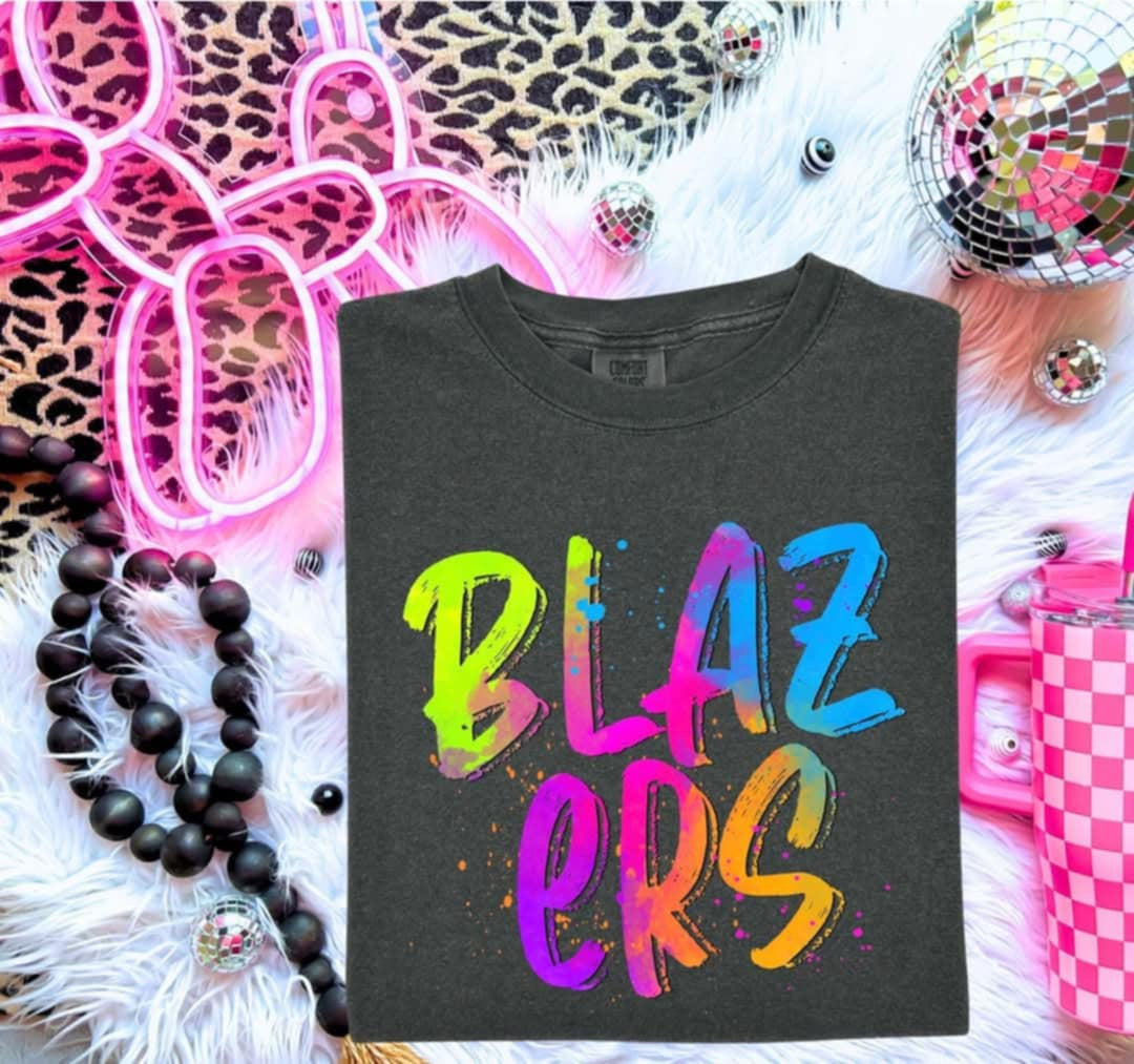 Blazers Neon Splatter (S&G) 99997 DTF transfer