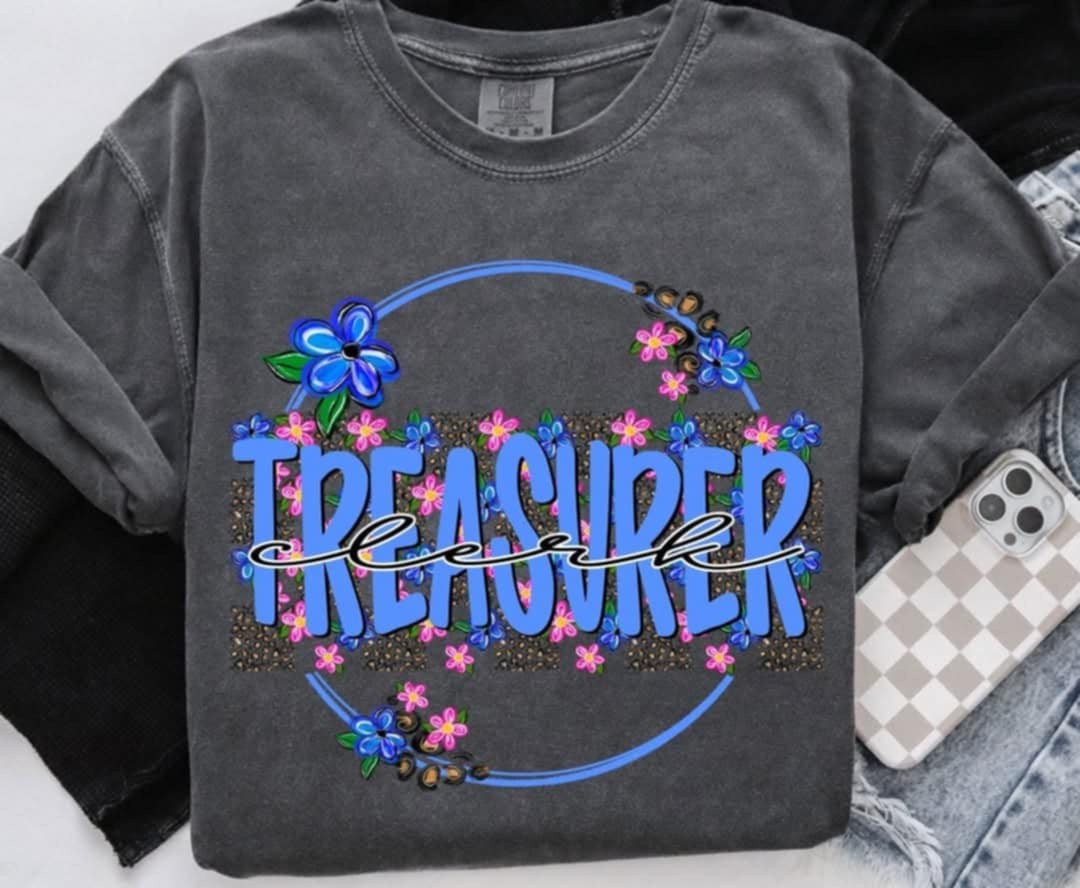 Treasurer clerk royal blue circle (S&G) 99892 DTF transfer