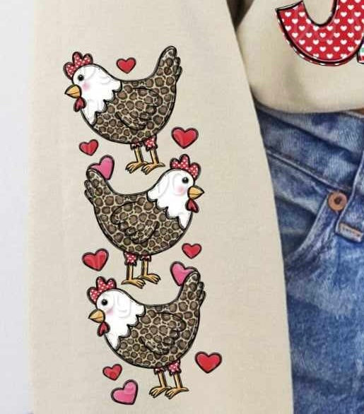 This chick loves Jesus sleeve 75685 DTF transfer