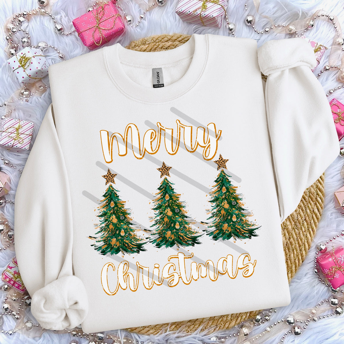 Merry Christmas trees 114050 DTF transfer