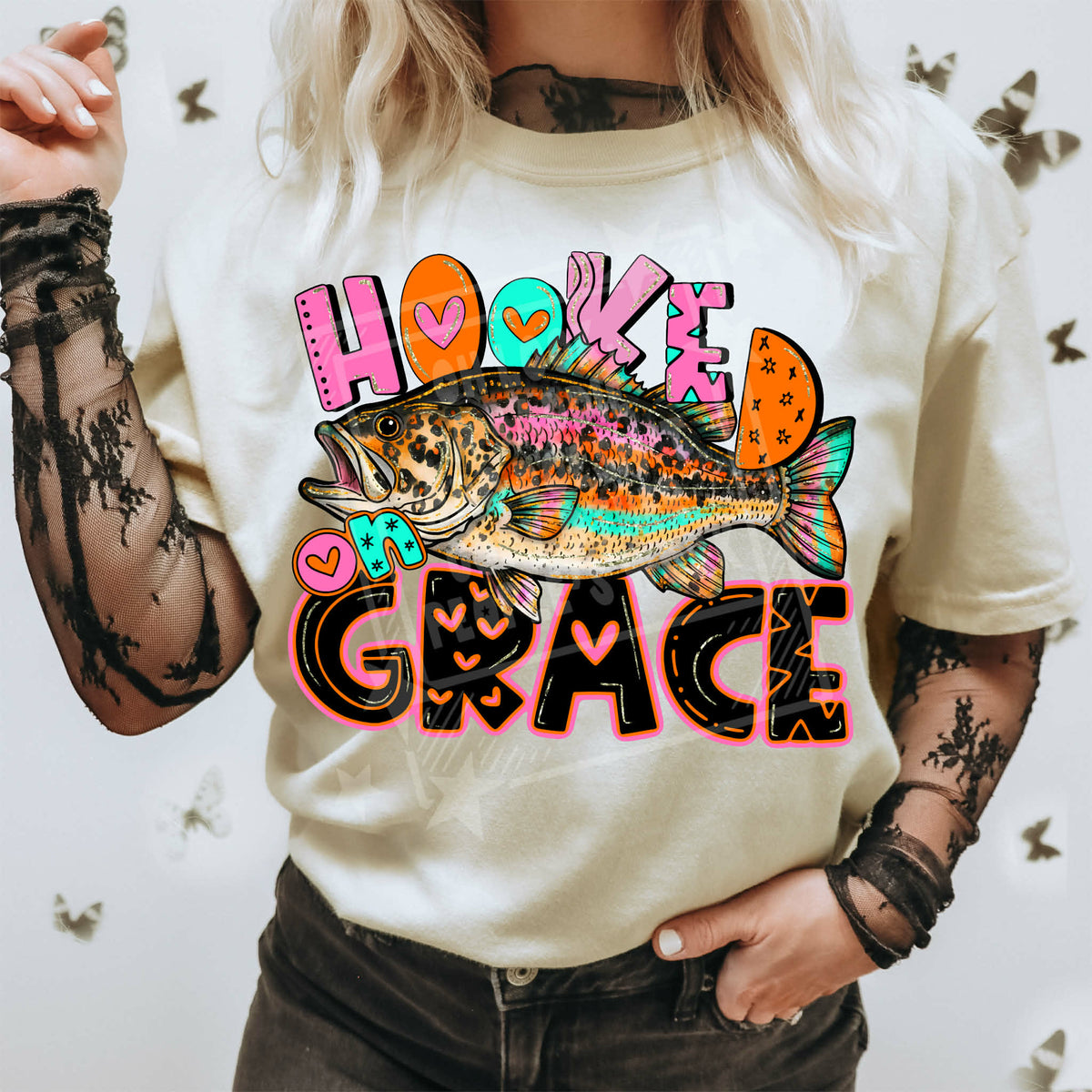 Hooked on Grace fish (C’s) DTF Transfer