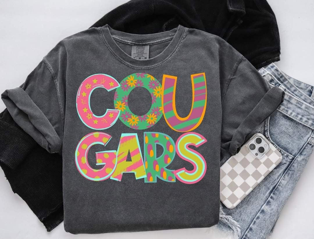 Cougars patterned font (S&G) 60372 DTF transfer