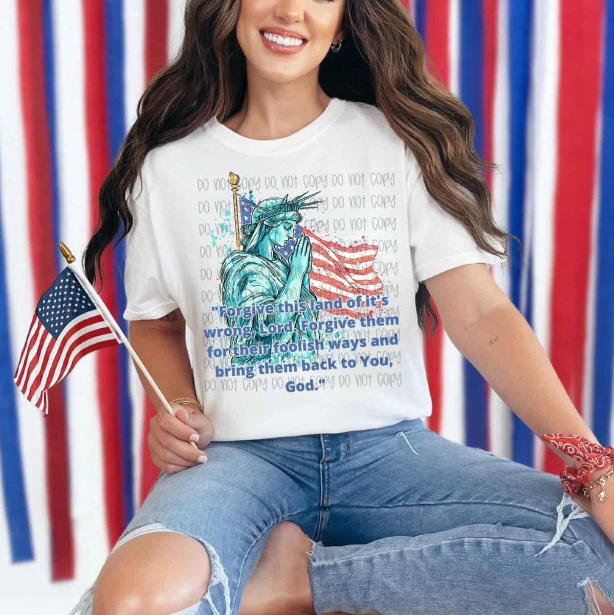 Forgive this Land Statue of Liberty (SSD) DTF Transfer