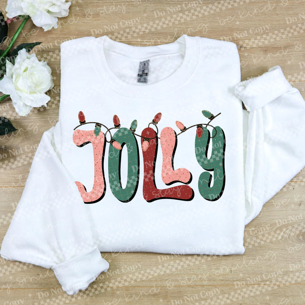 Jolly with Christmas lights (CMLD) 116726 DTF TRANSFER