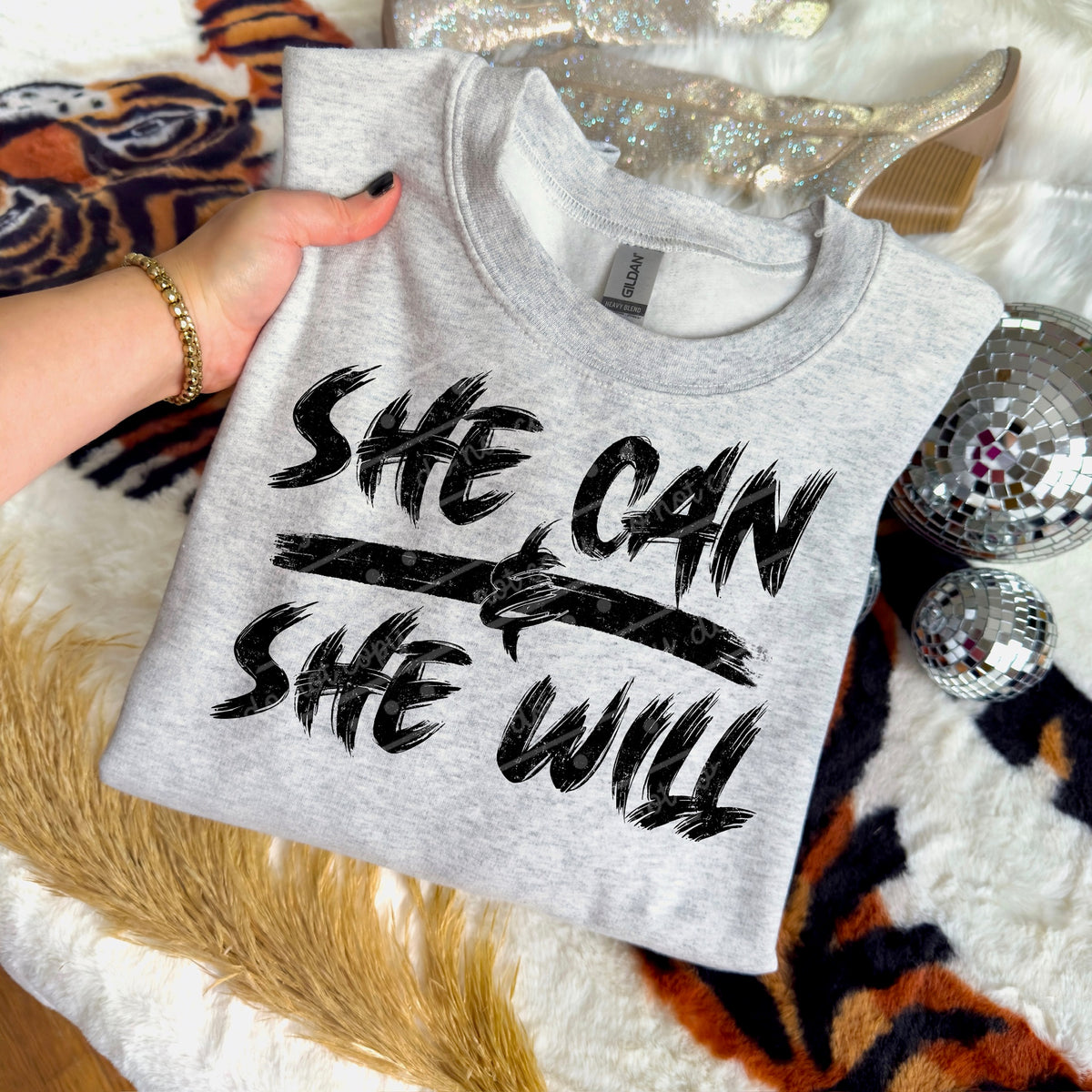 She can and she will BLACK (scarlow) DTF transfer