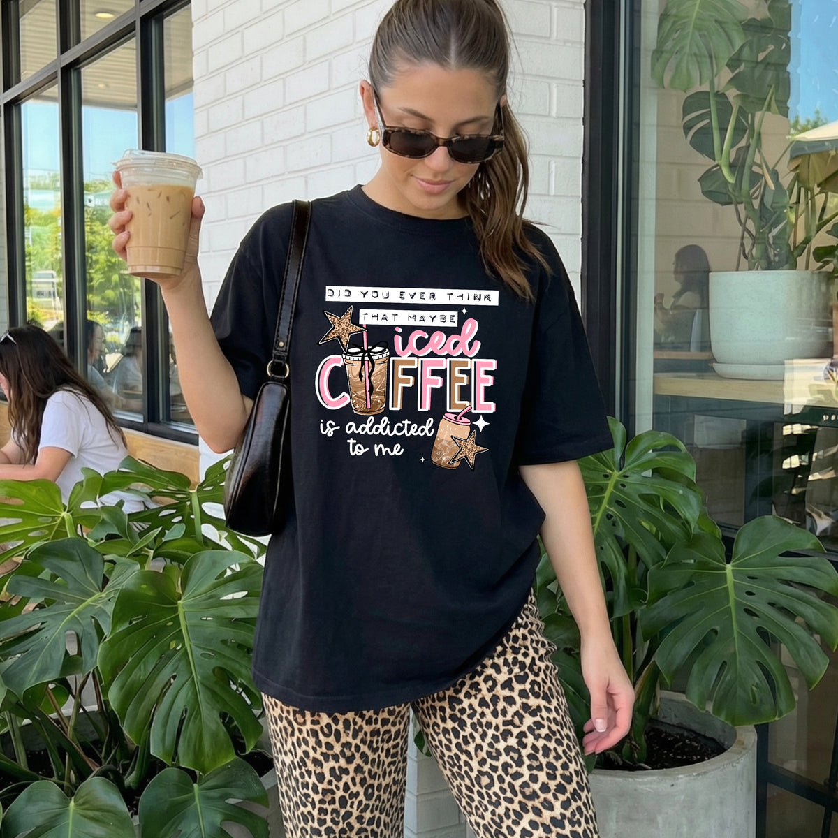 Iced coffee is addicted me WHITE (CSC) DTF Transfer