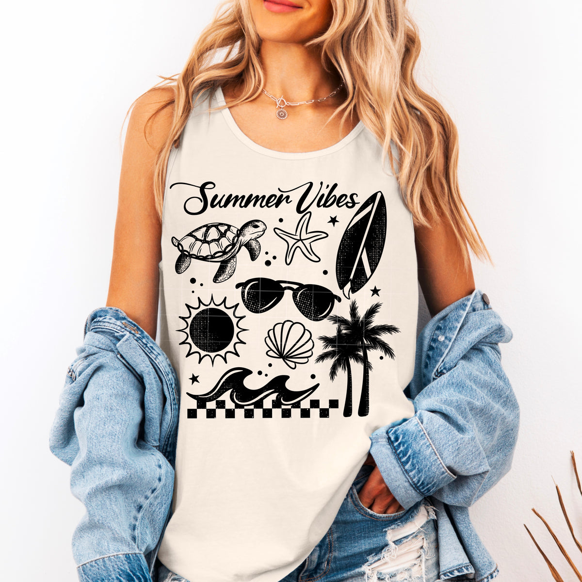 Summer Vibes BLACK (CSC) DTF transfer