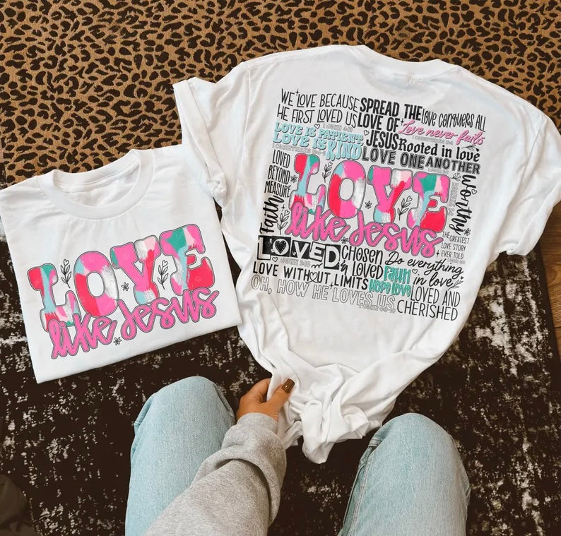 Love like Jesus subway 98646 DTF transfer