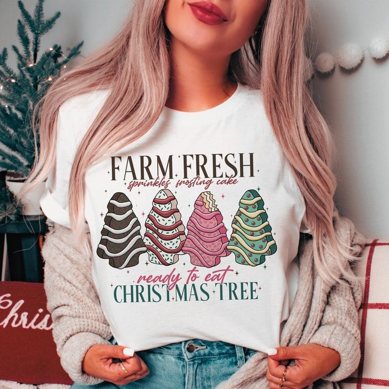 Farm fresh Christmas tree cakes 50971 DTF transfer