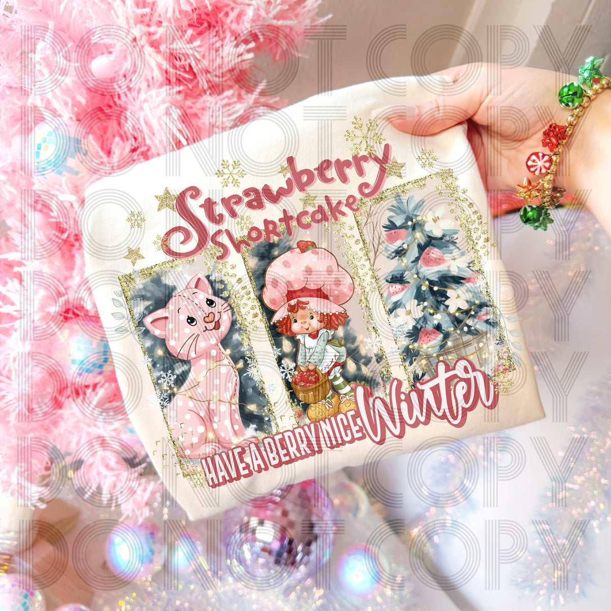 Strawberry three blocks (renewed) DTF transfer