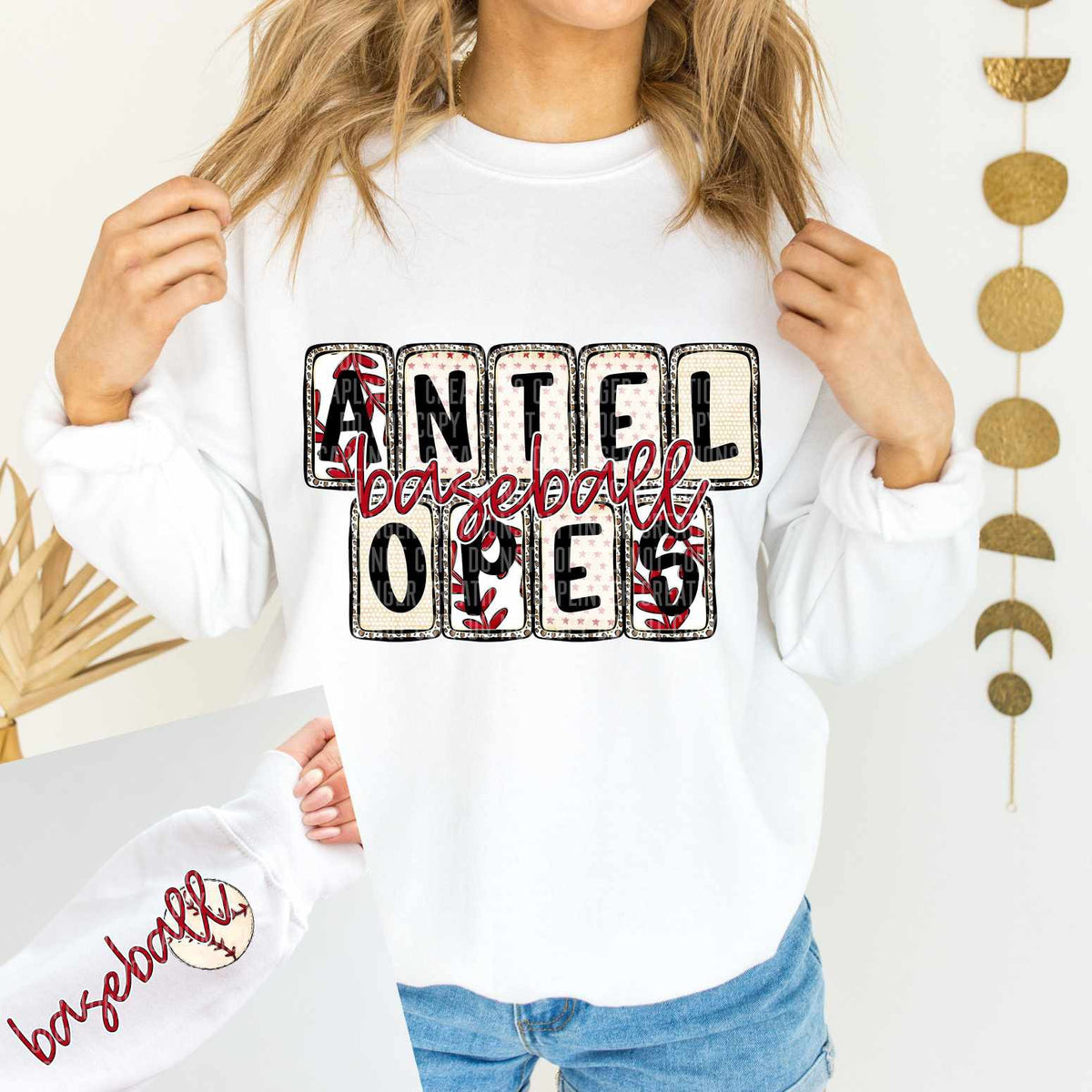 Antelopes Baseball FRONT (caplinger) 82637 DTF transfer
