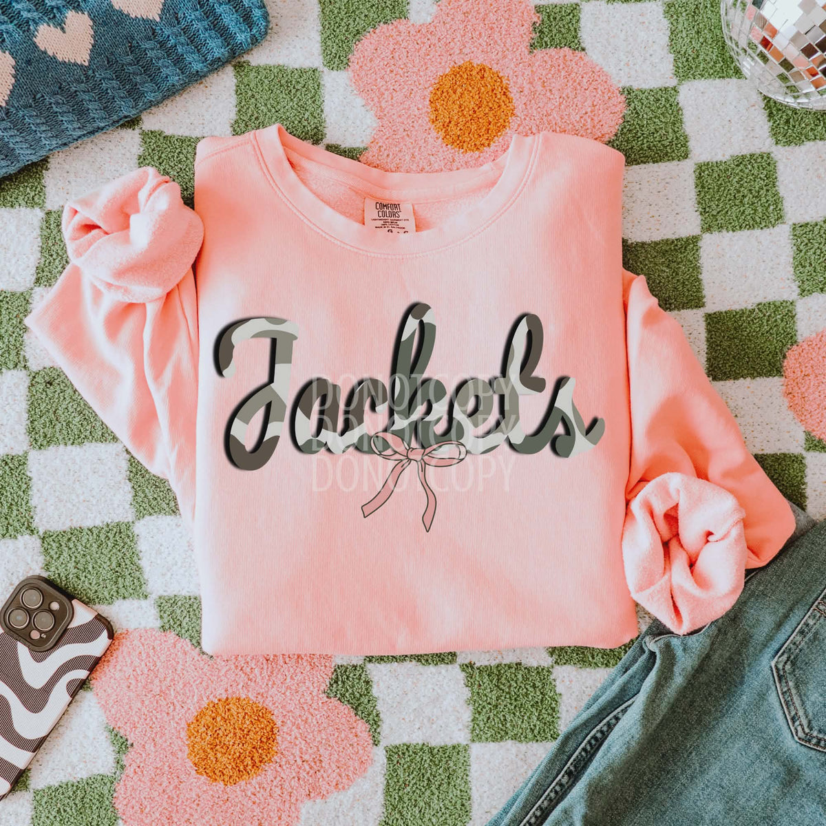Jackets camo cursive Mascots (CSG) DTF transfer
