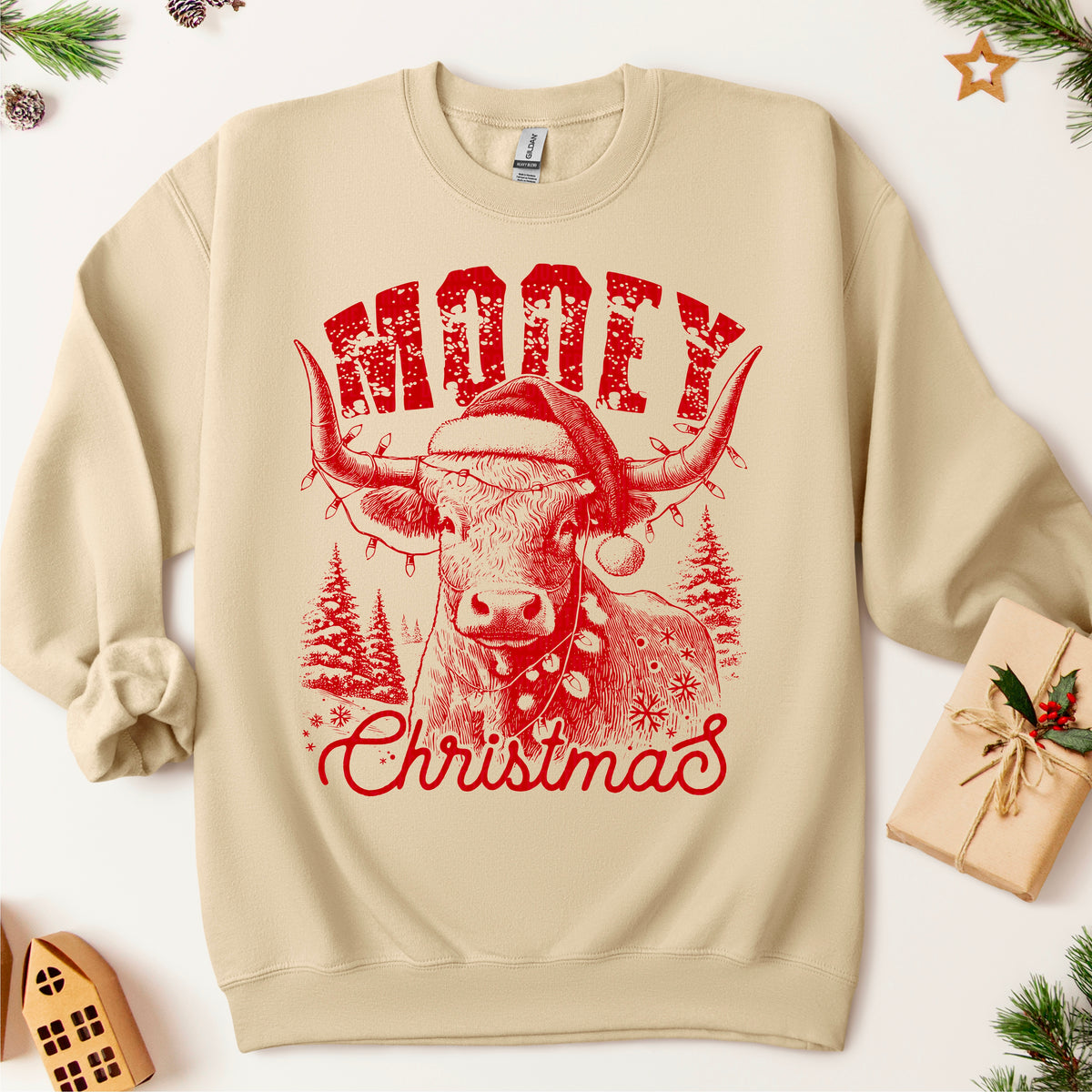 Mooey Christmas RED 113357 DTF transfer