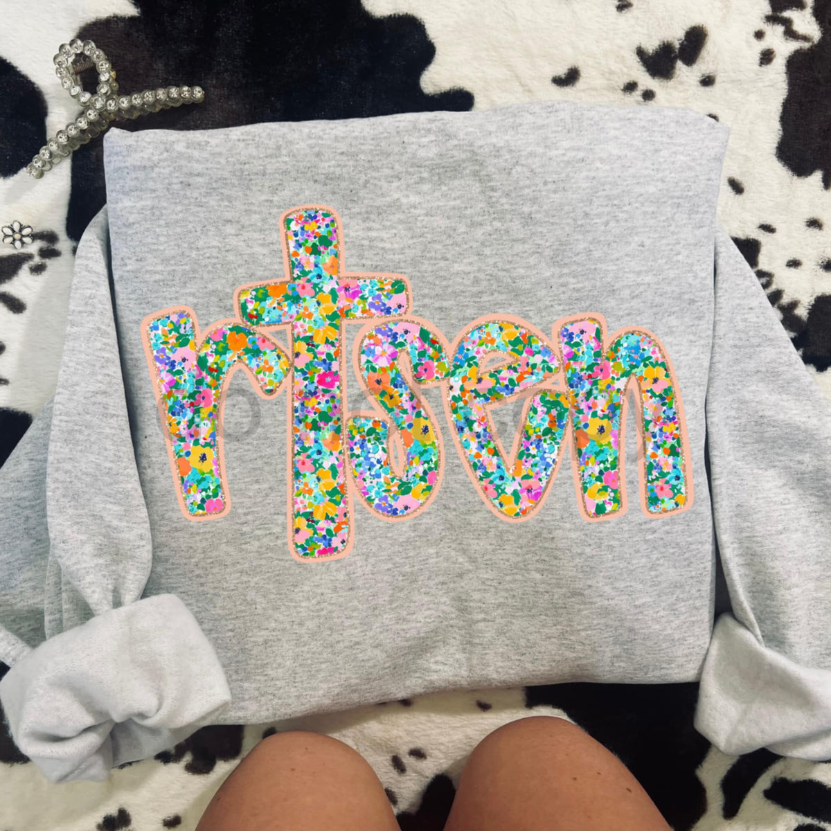 Risen floral filled 87734 DTF transfer