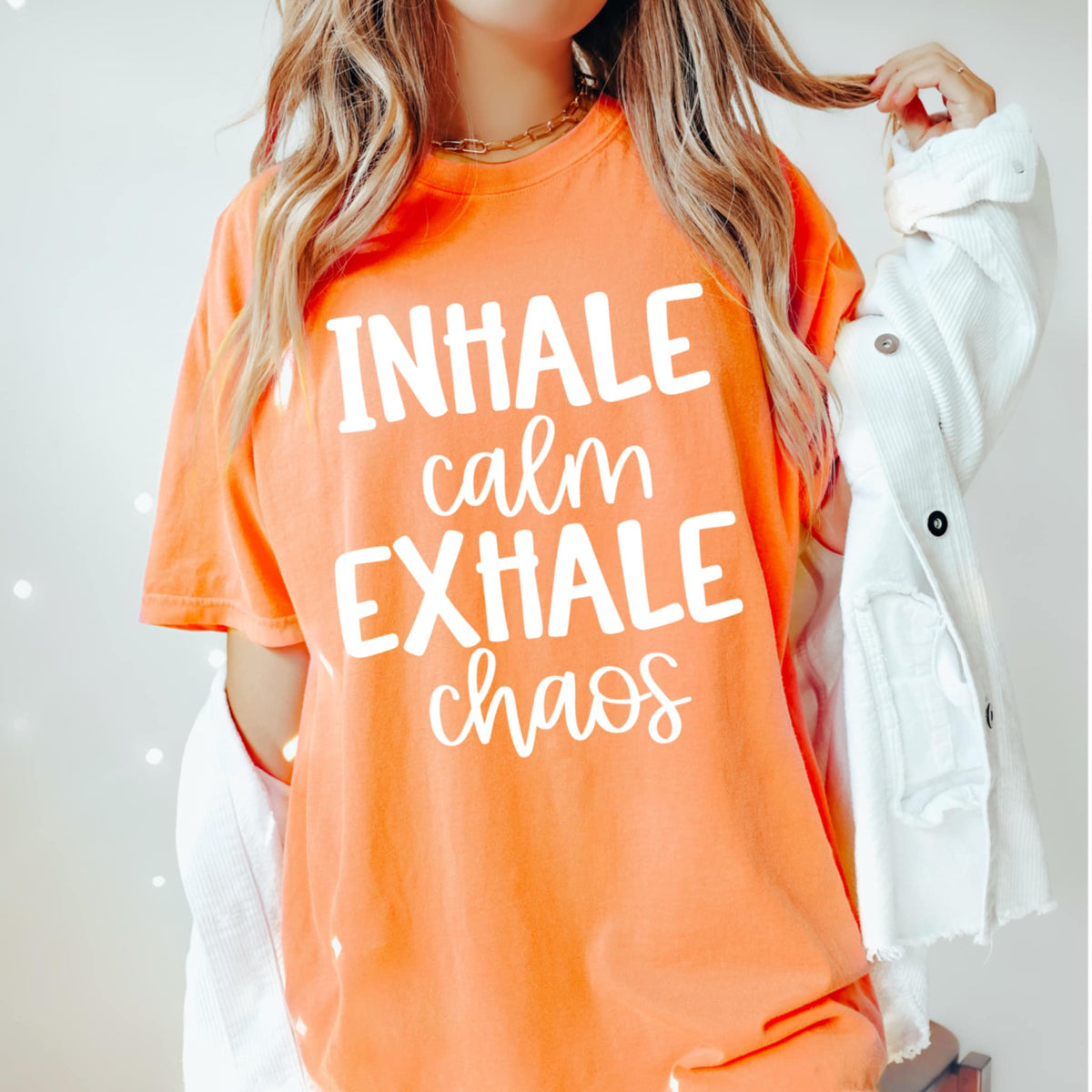 Inhale courage exhale chaos WHITE (CMLD) 98753 DTF transfer