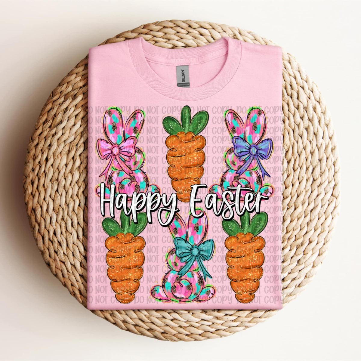 Happy Easter carrots and bunnies (VP) 91895 DTF transfer