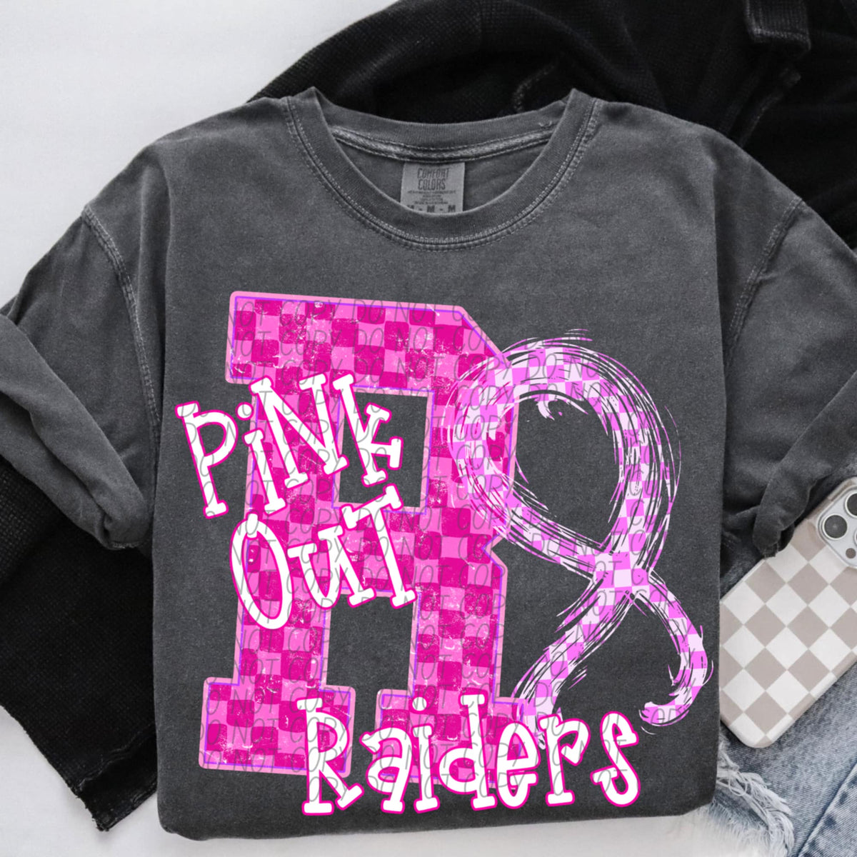 Raiders Pink Out Varsity (city) DTF Transfer
