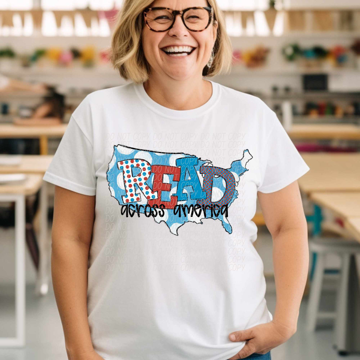 Read across America blue country  (CITY) 85035 DTF transfer