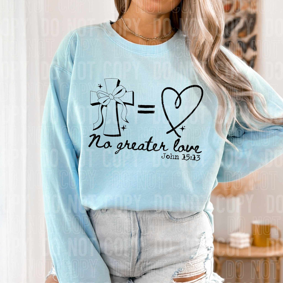 No greater love BLACK (SBB) DTF transfer