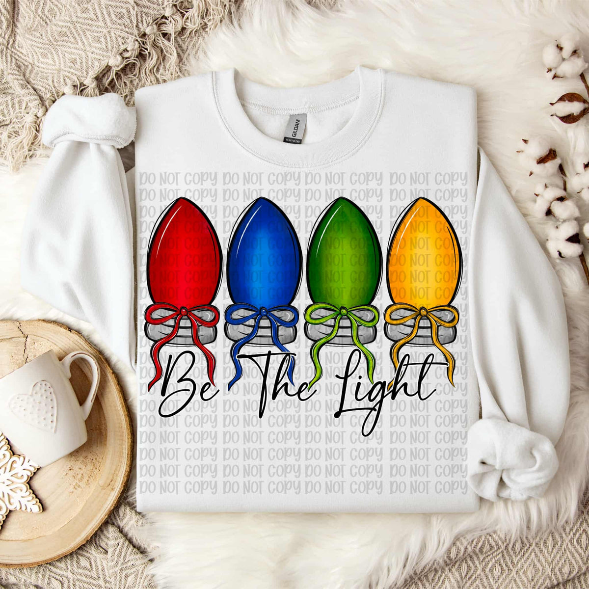 Be The Light Christmas lights (VP) DTF transfer