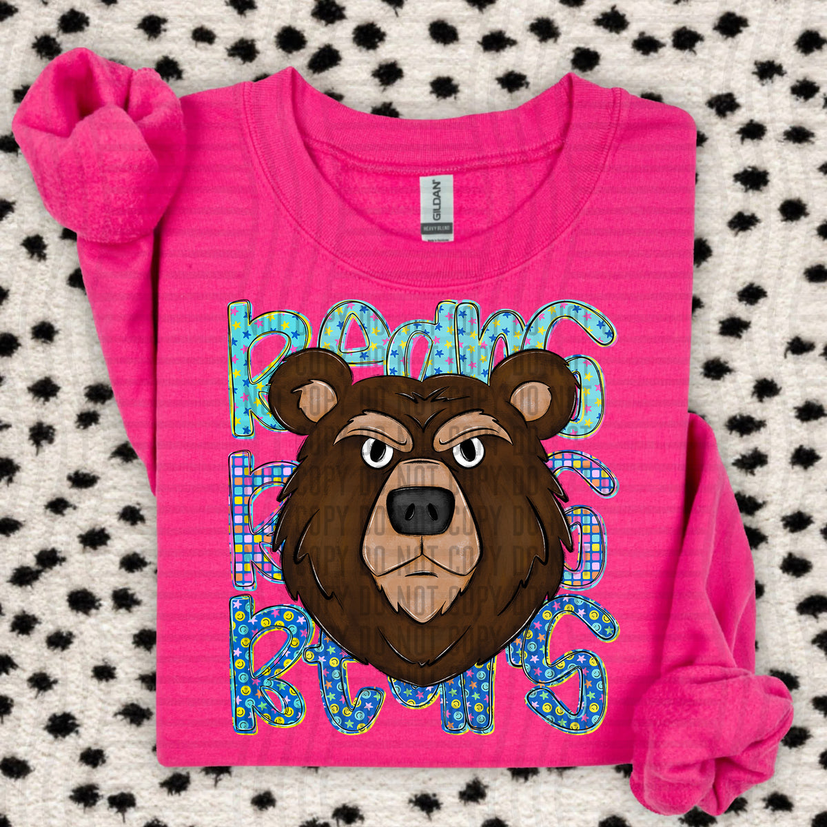 bears dark brown chaos stacked (Caplinger) DTF Transfer