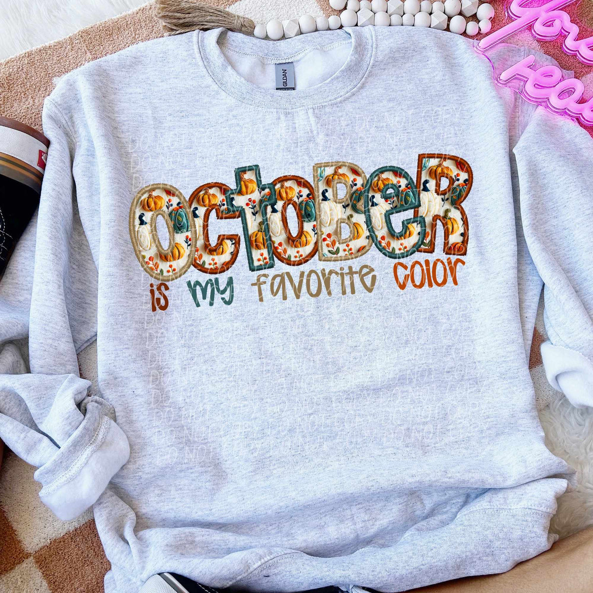 October is my favorite color (CITY) 62330 DTF transfer