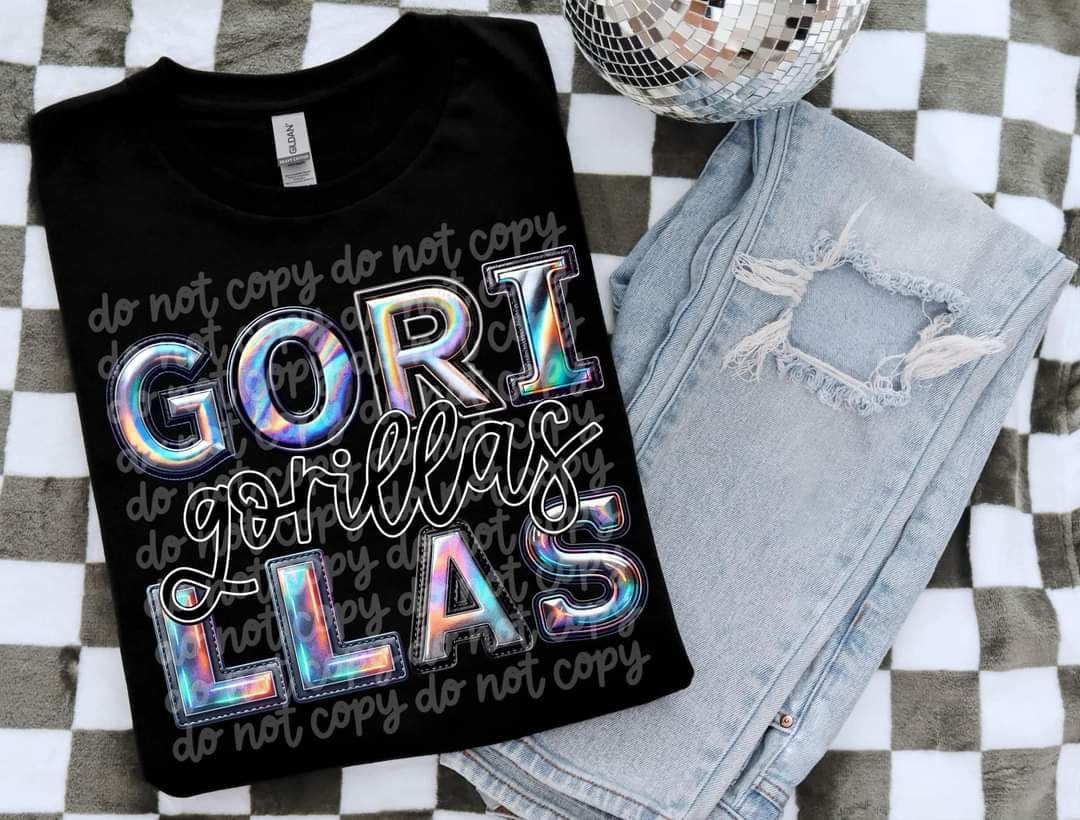 Gorillas holographic 50707 DTF transfer