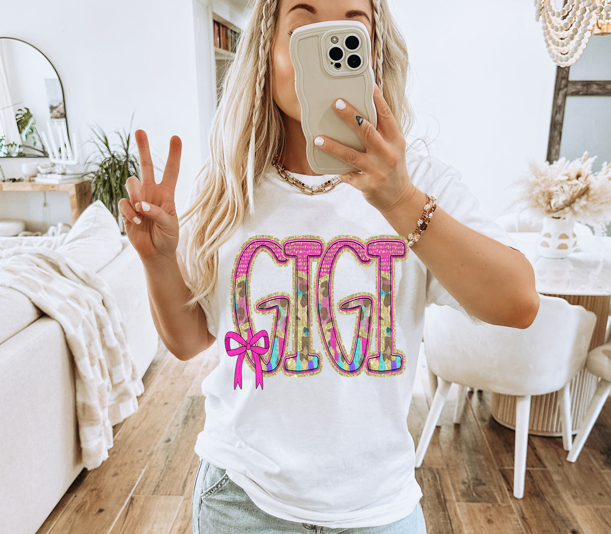 Leopard Gigi Small Bow (Caplinger) DTF transfer